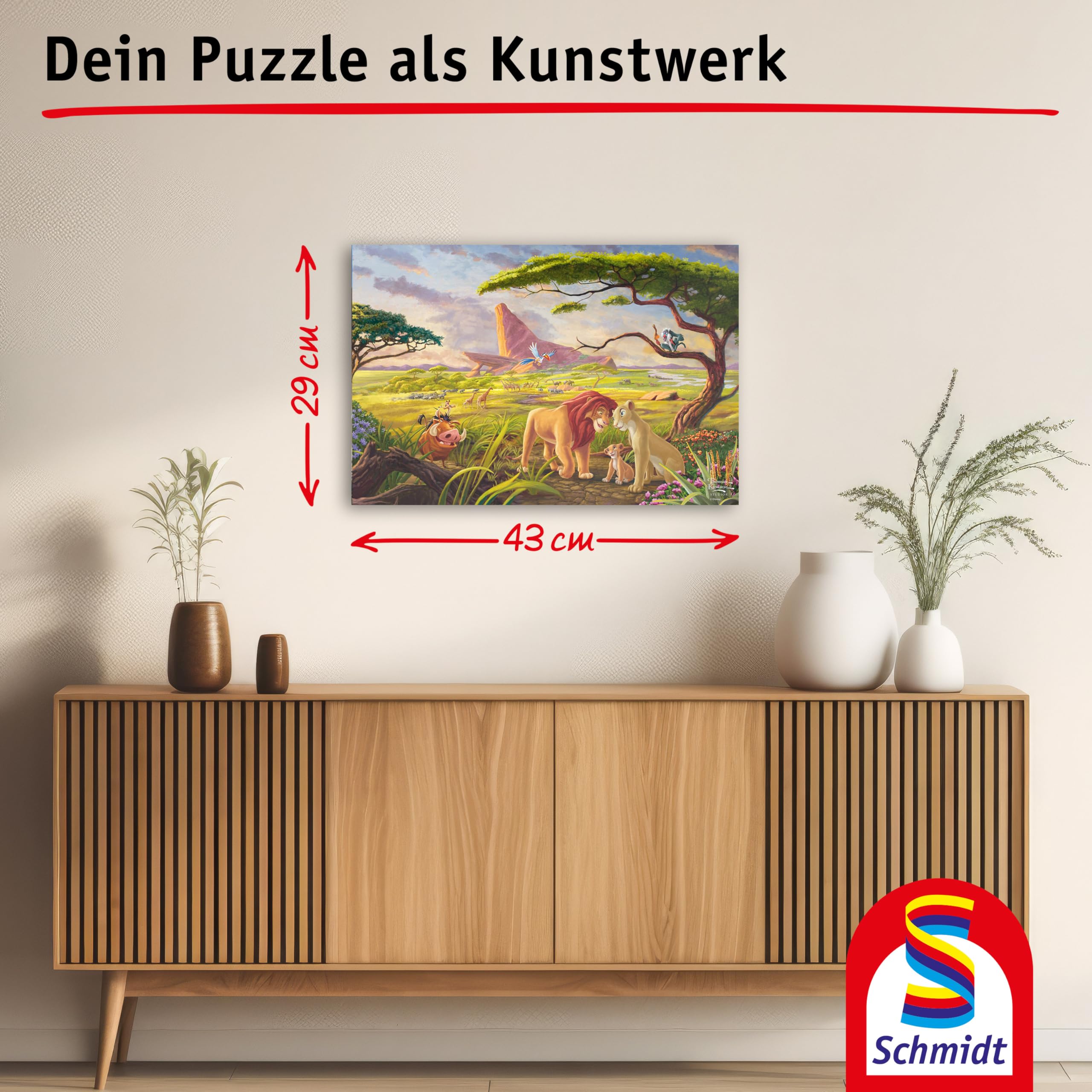 Amazon.com: Schmidt Spiele 56560 Thomas Kinkade, Disney, The Lion